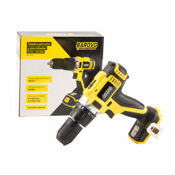 TALADRO PERCUTOR Y ATORNILLADOR 13 MM - ION LITIO SIN BATERIA NI CARGADOR - Imagen 6